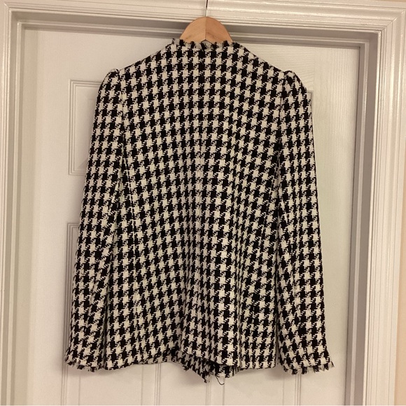 Express Tweed Houndstooth Puff Sleeve Blazer - Picture 7 of 10